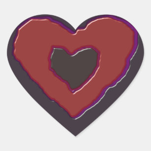 Gothique Melting Love Coeur Coeur Stickers En Form