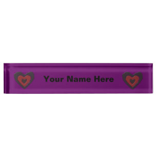 Gothique Melting Love Heart Custom Desk Plaque