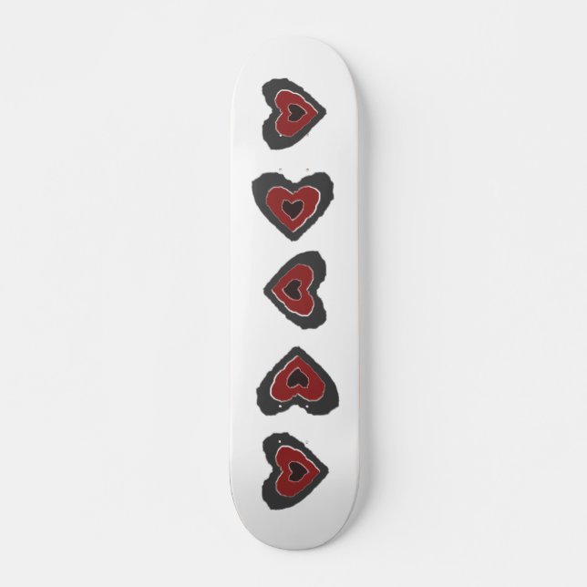 Gothique Melting Love Heart Skateboard (Devant)
