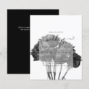 Gothique Noir Rose Goth Wedding Invitation