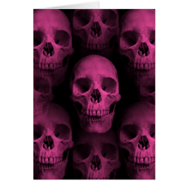 Gothique punk girly rose chaud crâne mignon (Devant)