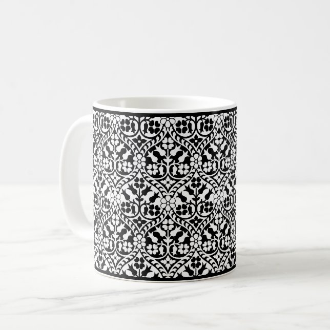Gothique Revival Floral Café Mug (Devant gauche)