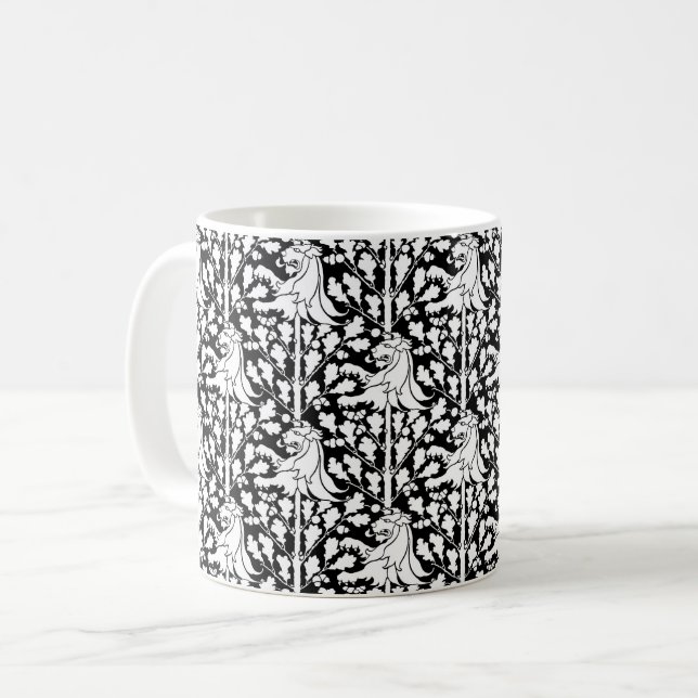 Gothique Revival Lions café Mug (Devant gauche)