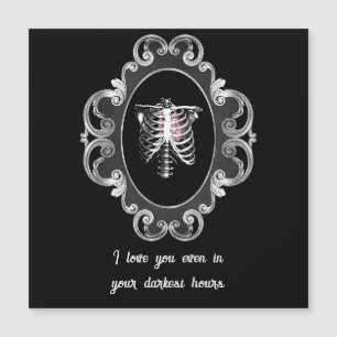 Gothique Romance Crâne et Coeur Saint Valentin