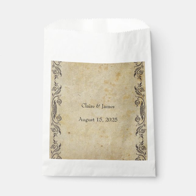 Gothique Romance Mariage Favor Sacs - Dark & Elega (Devant)