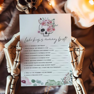 Gothique Rose Crâne Floral Qui connaît maman meill