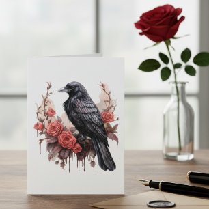 Gothique Rose Rouge Corbeau Académie Sombre
