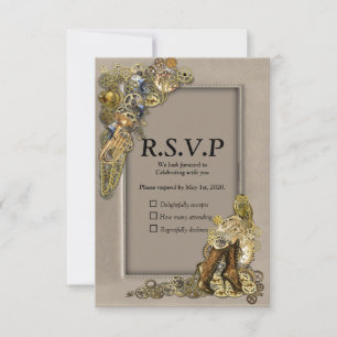 Gothique - Steampunk RSVP - Cadre en cuir clair
