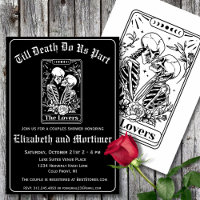 Gothique Tarot Card Couples Douche Invitation