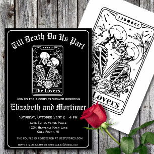 Gothique Tarot Card Couples Douche Invitation