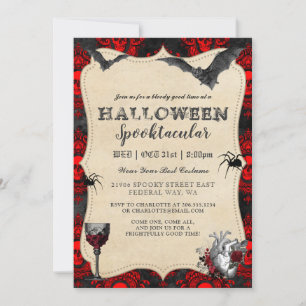 Gothique Vintage Halloween Spooktacular Invitation