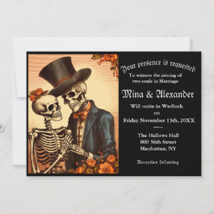 Gothique Vintage Skeleton Couple QRC