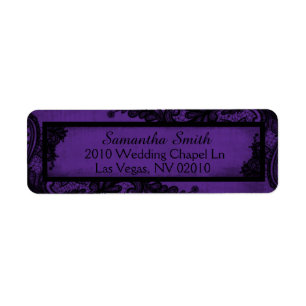 Gothique Violet Noir Dentelle Grunge Étiquettes de