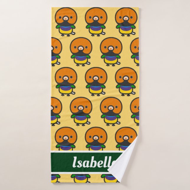 Gouldien à tête jaune (Serviette de bain)