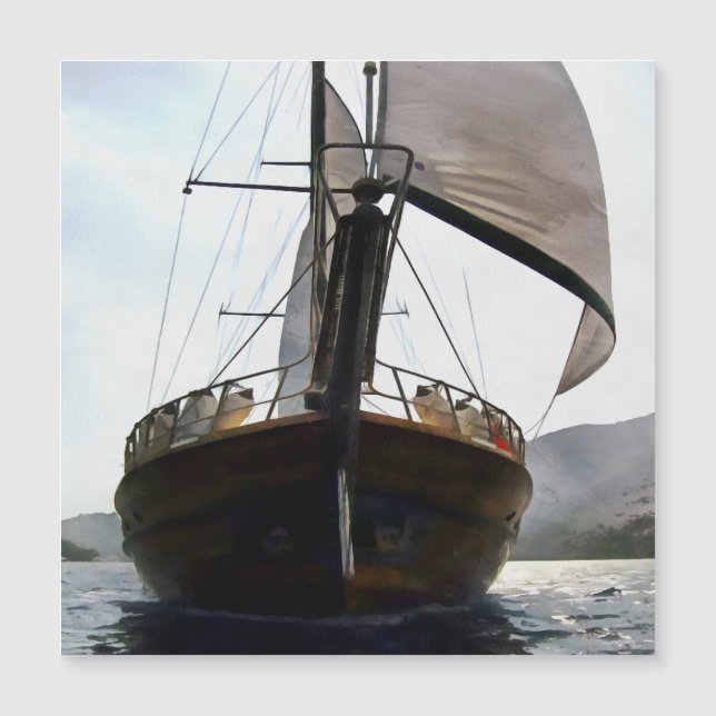 Goulet sous voile voile peinture acrylique (Devant)