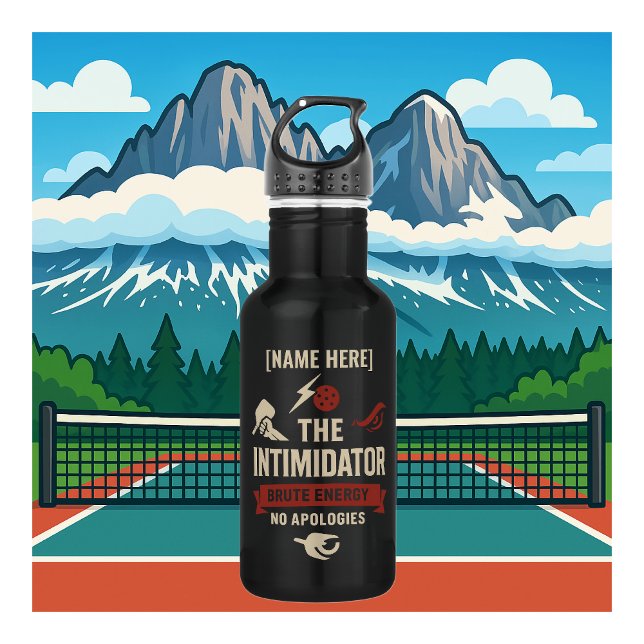 Gourde de pickleball avec l'intimidateur (PICKLEBALL PERSONALIZED WATER BOTTLE)