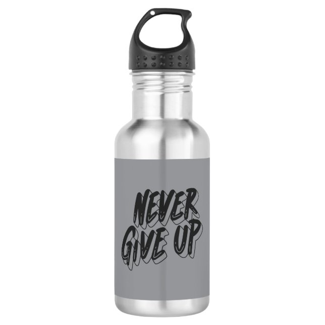 Gourde en acier inoxydable – Design motivationnel (Devant)