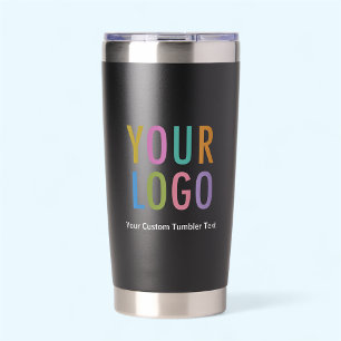 Gourde Isotherme 20 oz Black Insulated Tumbler Company Logo Branded