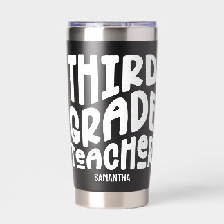 Gourde Isotherme 3rd Grade Teacher | Minimalist Text Design