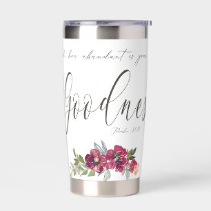 Gourde Isotherme Abondante Bonté rouge floral 