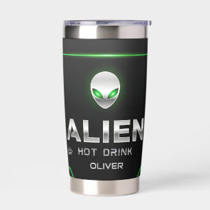 Gourde Isotherme Accent métallique extraterrestre et OVNI futuriste