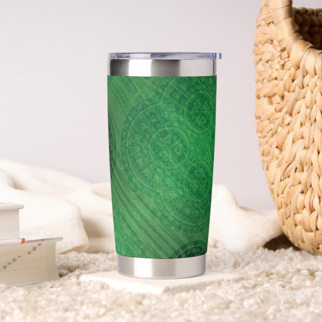 Gourde Isotherme Acceptation | Médaillons de méditation verte (Salon)