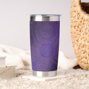 Gourde Isotherme Acceptation Médaillons de méditation violette