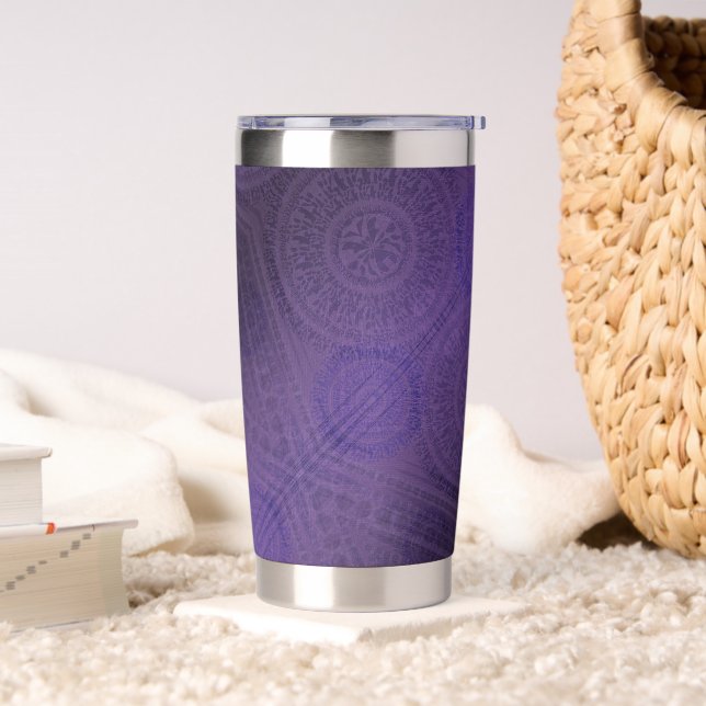 Gourde Isotherme Acceptation | Médaillons de méditation violette (Salon)