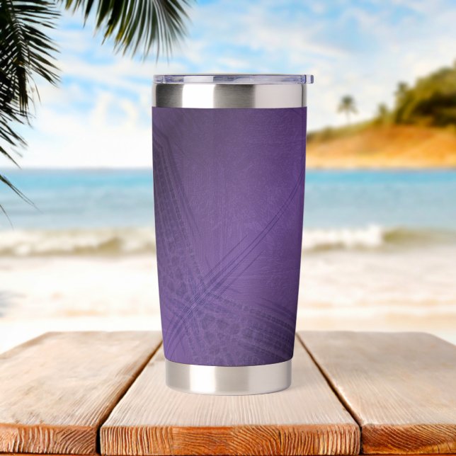 Gourde Isotherme Acceptation | Motif Boho violet écectique (Avant)