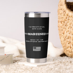 Gourde Isotherme Agent de corrections personnalisé ligne mince arge