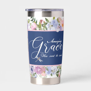 Gourde Isotherme Amazing grace floral personnalisé