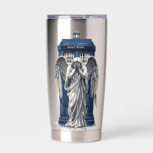 Gourde Isotherme Angle de plaie avec boîte de police bleue 1