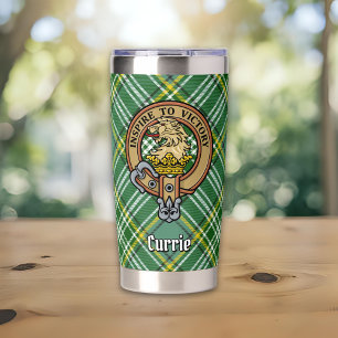 Gourde Isotherme Armoiries de lion du clan Currie sur tartan