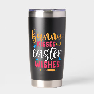 Gourde Isotherme Baisers de lapin Voeux de Pâques-69739