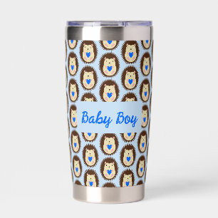 Gourde Isotherme Bébé Garçon Cœur Hérisson Personnalisé