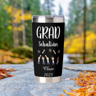 Gourde Isotherme Black and White Graduate Thermos