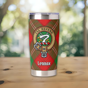 Gourde Isotherme Blason du Clan Lennox sur tartan