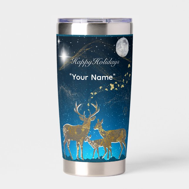 Gourde Isotherme Boganhues Premium Christmas Print  (Extérieur)