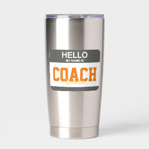 Gourde Isotherme Bonjour Mon Nom Est COACH Nametag Coloré Sports Fu