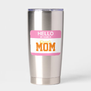 Gourde Isotherme Bonjour Mon Nom Est Enfants MOM Nametag Humour par
