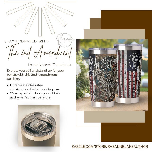 Gourde Isotherme Bouteille d'eau 2e amendement (Créateur téléchargé)