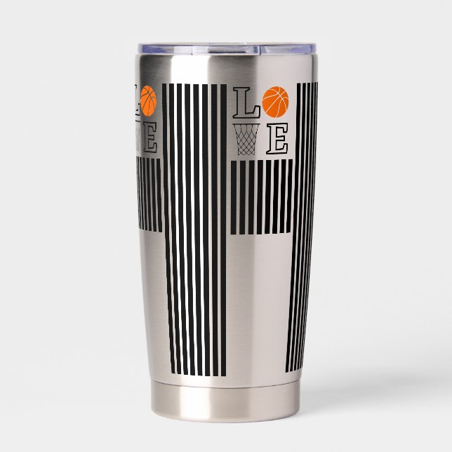 Gourde Isotherme Bouts De Basket, Joueur De Basket-Ball (Extérieur)