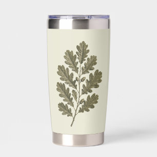 Gourde Isotherme Branche de chêne vert vintage