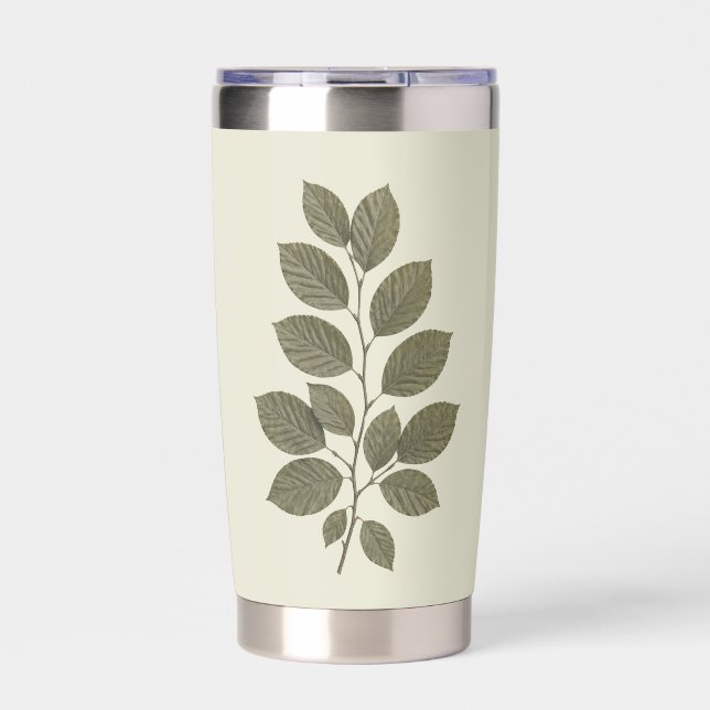 Gourde Isotherme Branche de hêtre vert vintage (Extérieur)