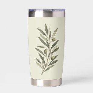 Gourde Isotherme Branche de olivier vert vintage