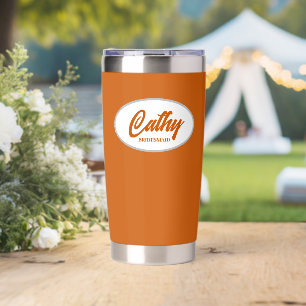 Gourde Isotherme Brûlé Orange Stylisé Mariage