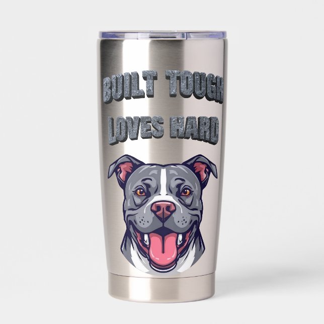 Gourde Isotherme Built Tough Pit Bull - Bully Dog Lover Graphic Art (Extérieur)