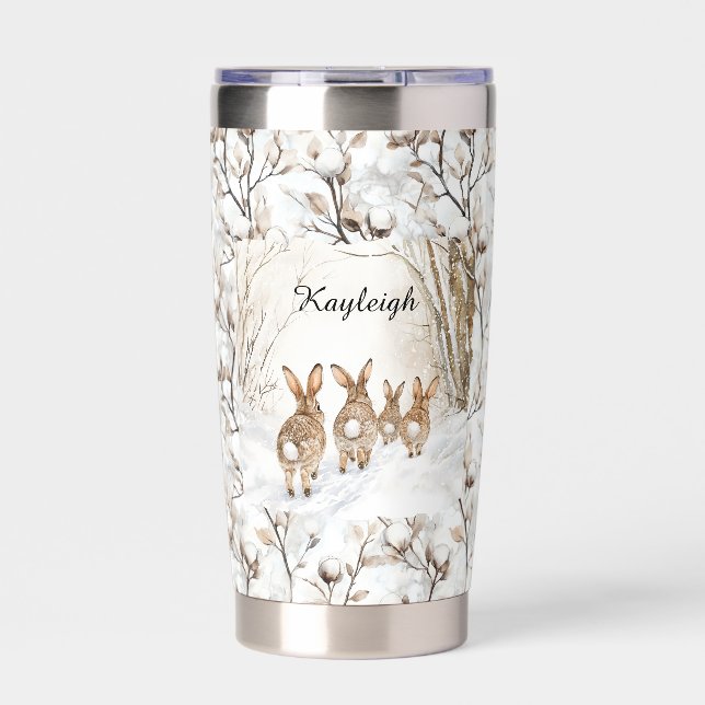 Gourde Isotherme Bunny Rabbits Christmas (Extérieur)