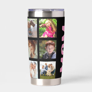 Gourde Isotherme Carrés multi-photos personnalisés 