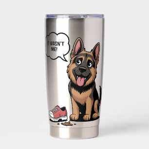 Gourde Isotherme Ce n'était pas moi Drôle Chien de berger allemand
